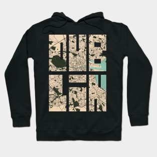 Dublin, Ireland City Map Typography - Vintage Hoodie